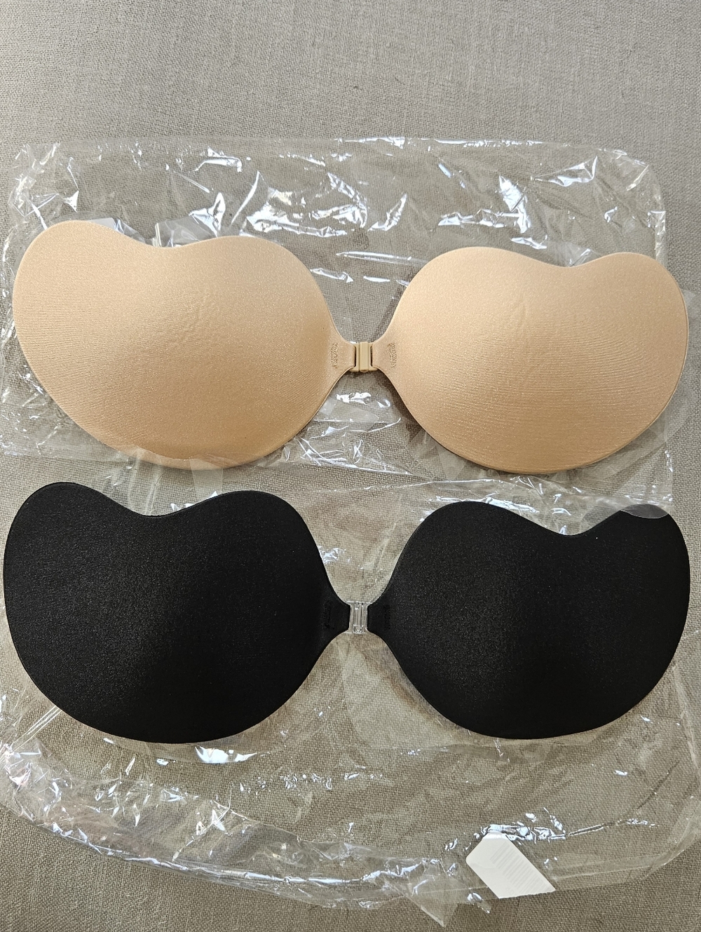 Strapless Adhesive Silicone Bra - Nude & Black